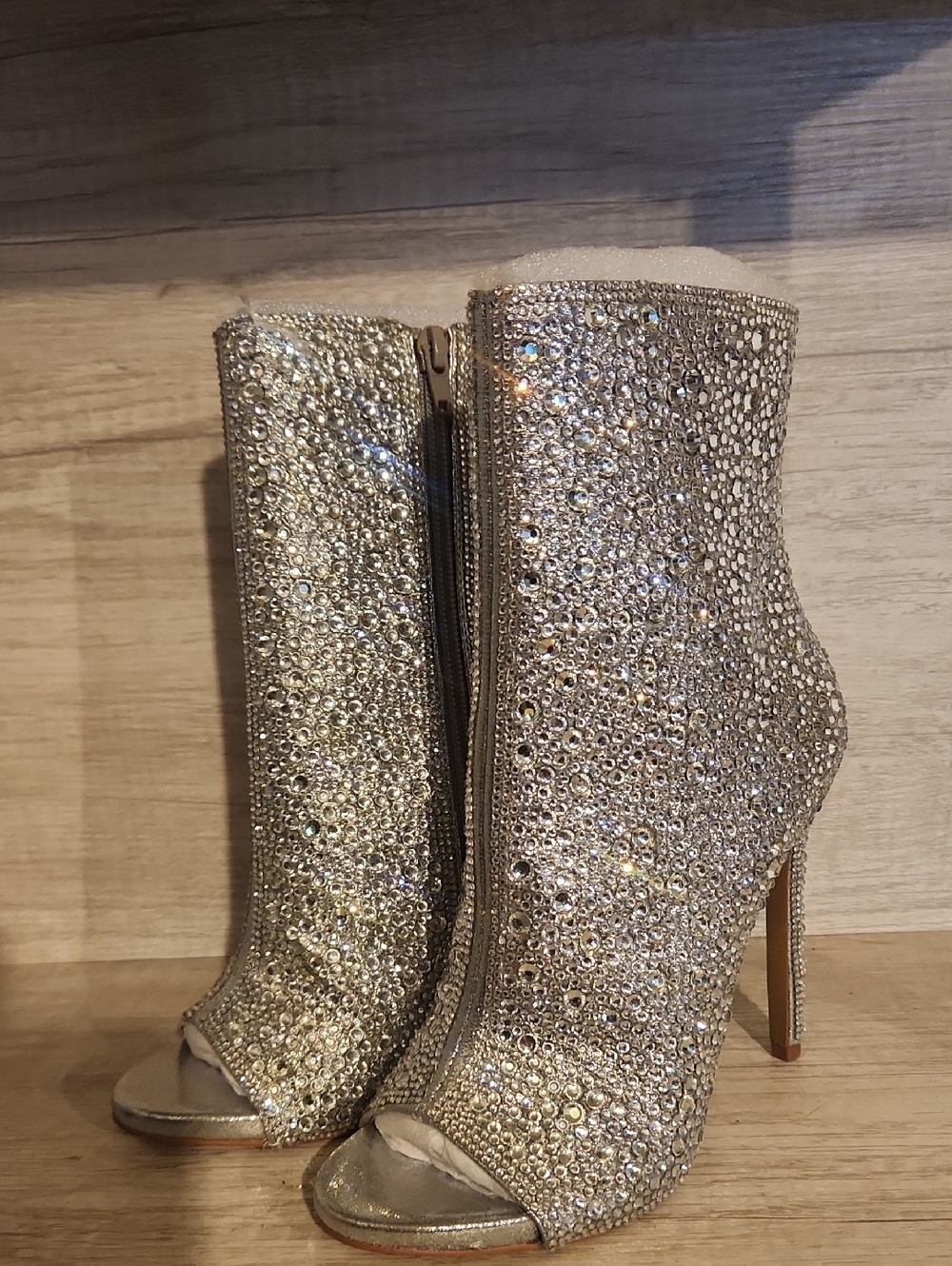 Silver Rhinestone Steve Madden Heels